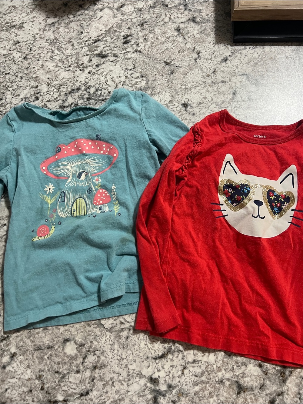 Carter's Red Cat Graphic Long-Sleeve Top
